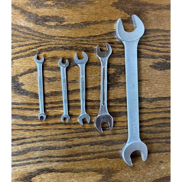 Vintage Craftsman Double Open Wrench Set Forged in USA Set of 5 - Picture 1 of 9